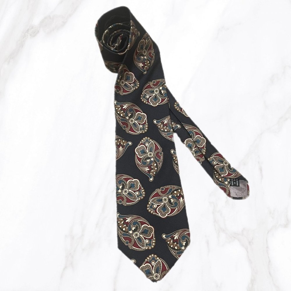 Vintage Christian Dior 100% Silk Paisley Print Tie,‎ OS